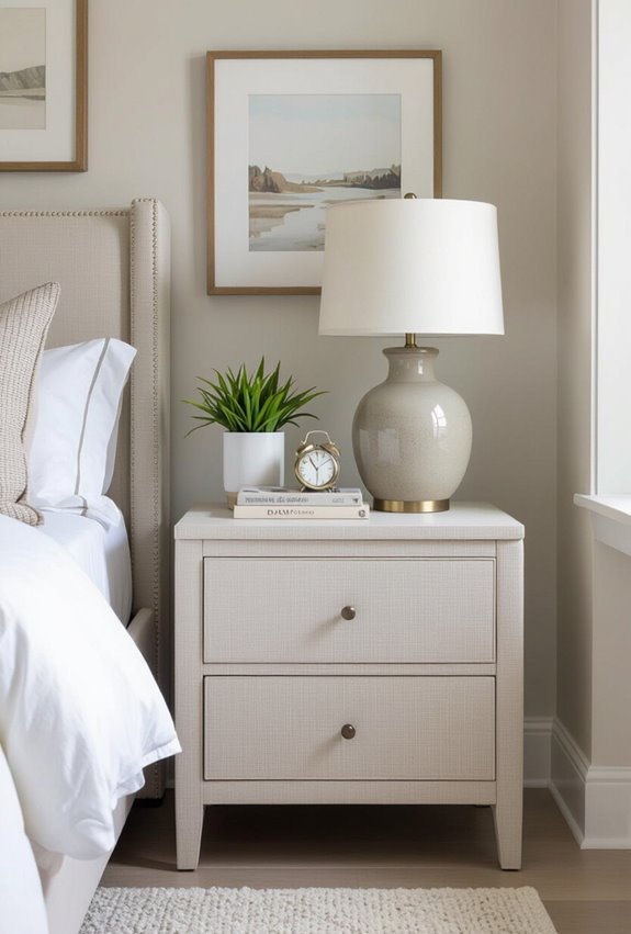 tufted upholstered bedside storage