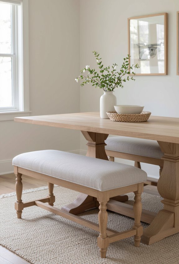 turned legs traditional spindle bench