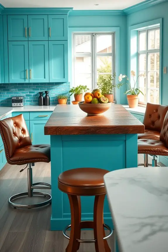 turquoise and brown elegance