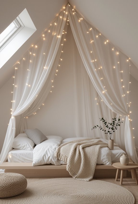 twinkling canopy over bed