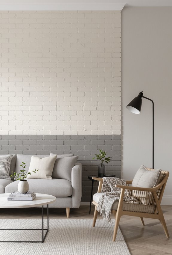 two tone brick pattern detail