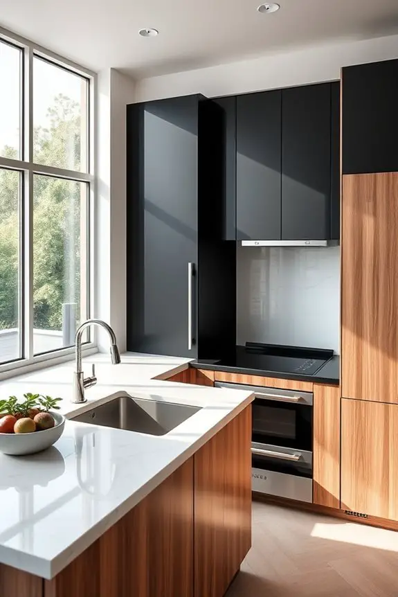two tone cabinet design