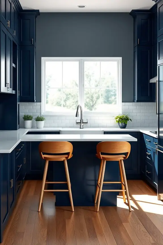 two tone dark blue elegance