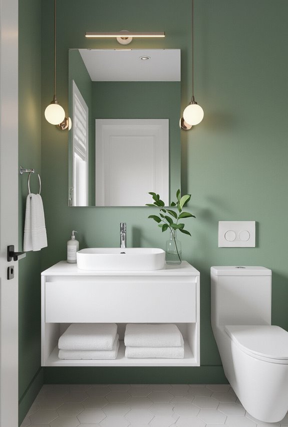 two tone green gradient contrast