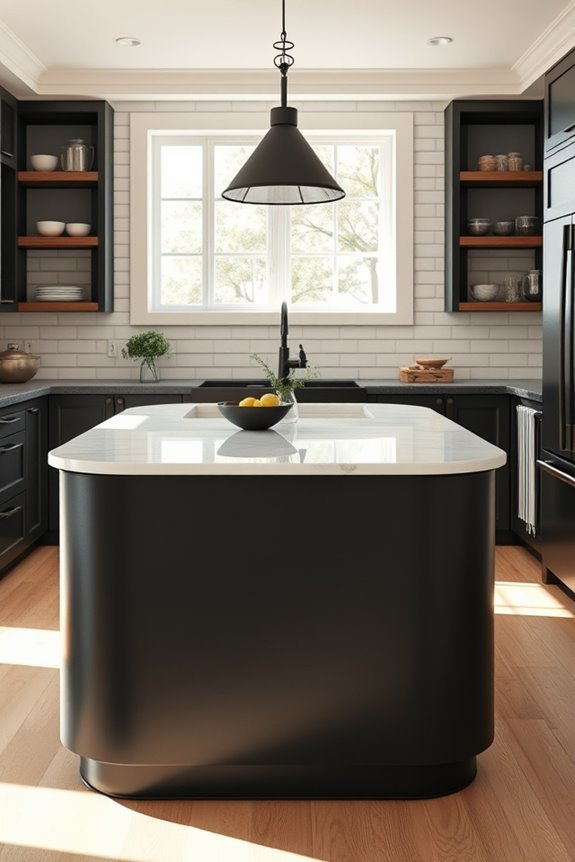 two tone kitchen island elegance