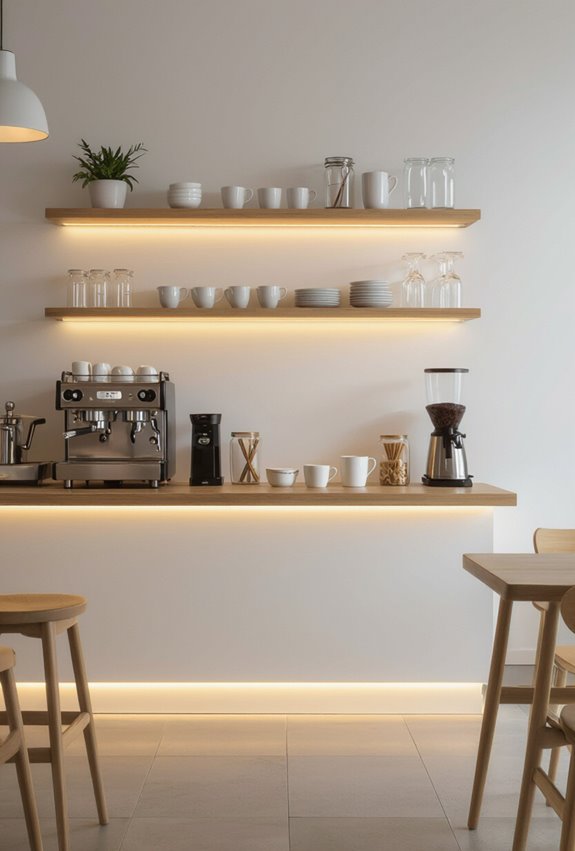 under counter concealed dimmable lighting