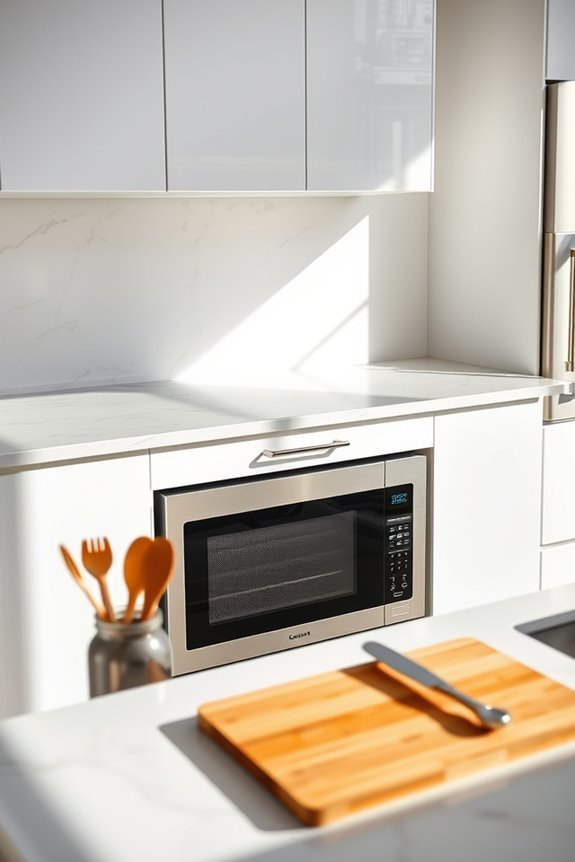 under counter microwave installation