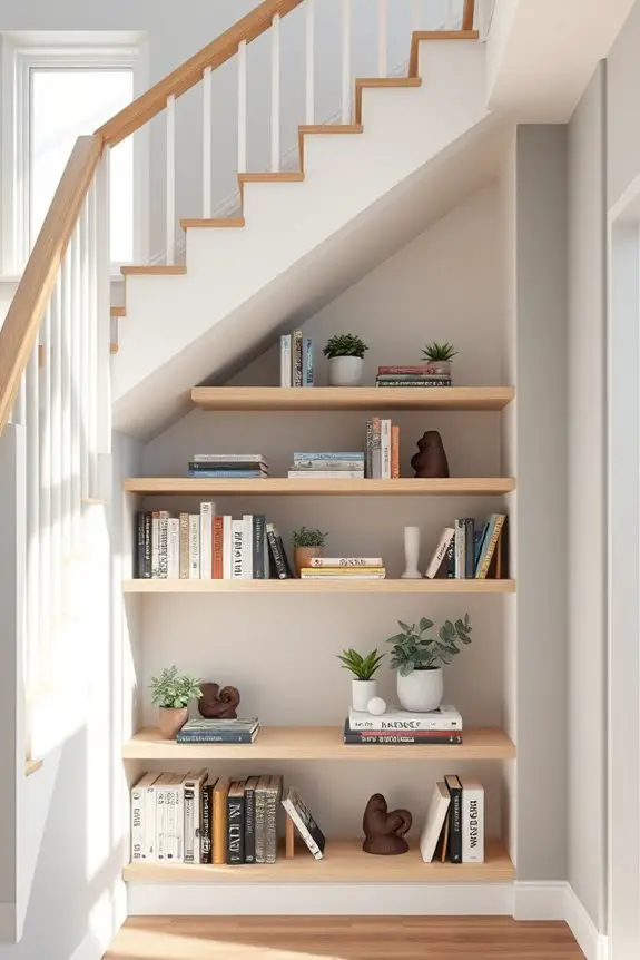 under stair bookshelf design solutions