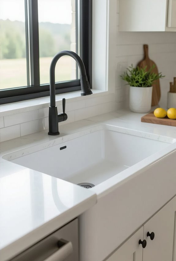 undermount fireclay farmhouse sink