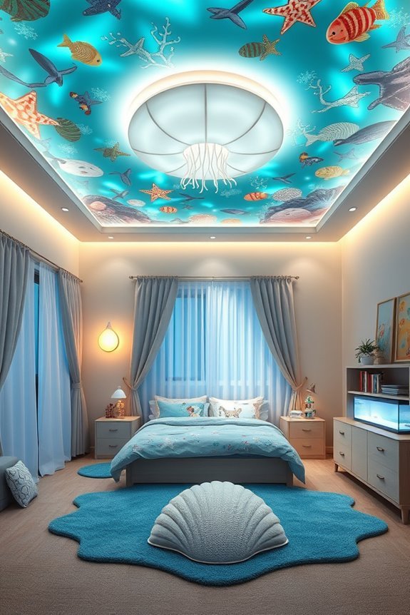 underwater themed ceiling design