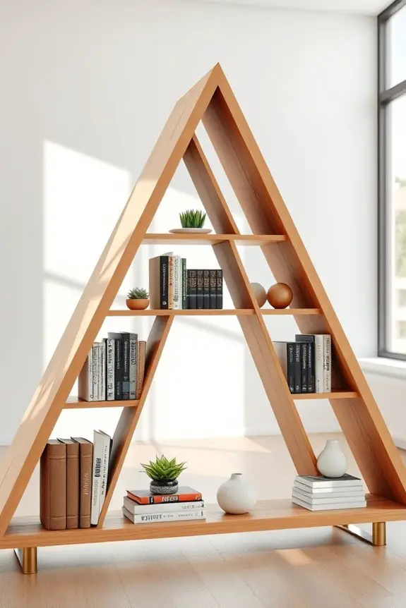 unique a frame bookshelf design