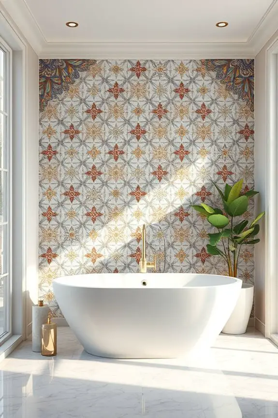 unique artistic bathroom tiles