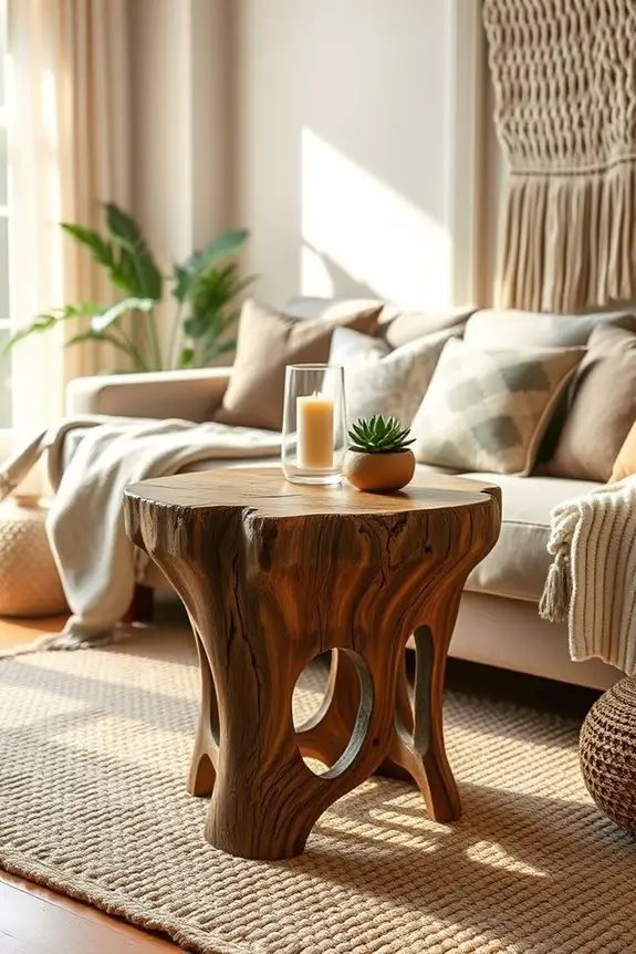 unique artistic side table