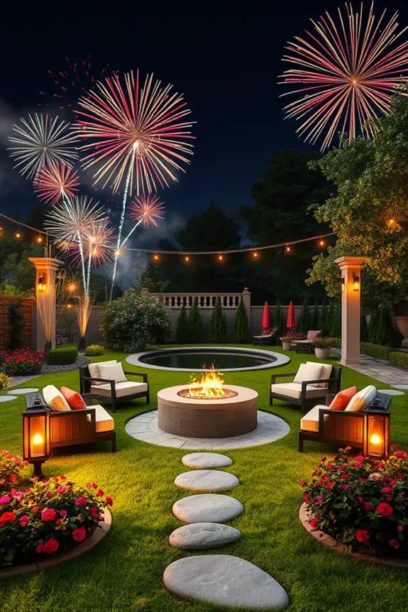unique backyard fireworks displays