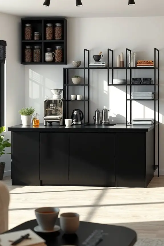 unique black coffee bar