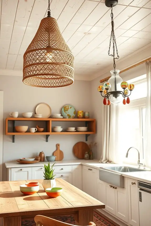 unique boho lighting fixtures