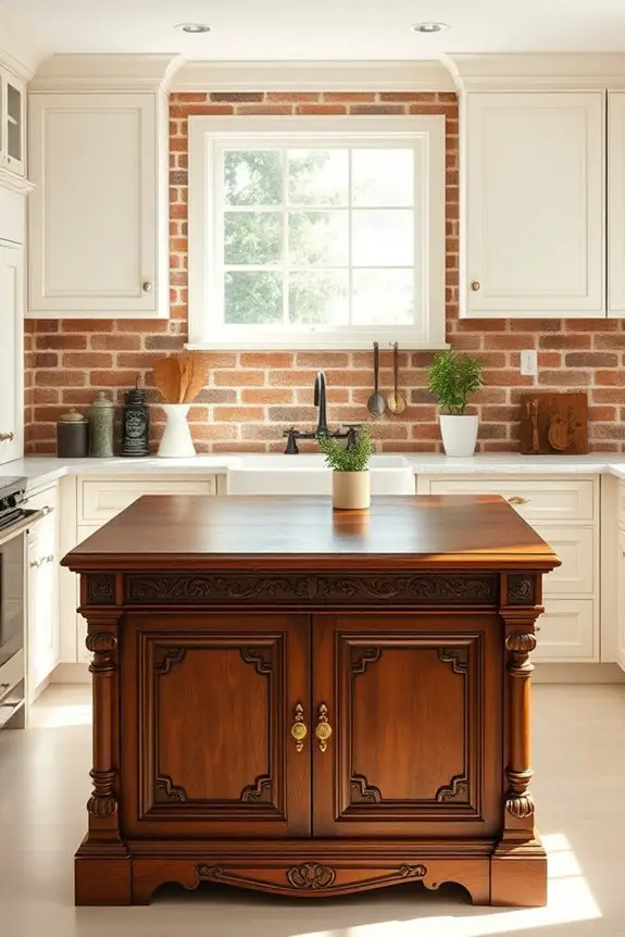 unique colonial kitchen islands