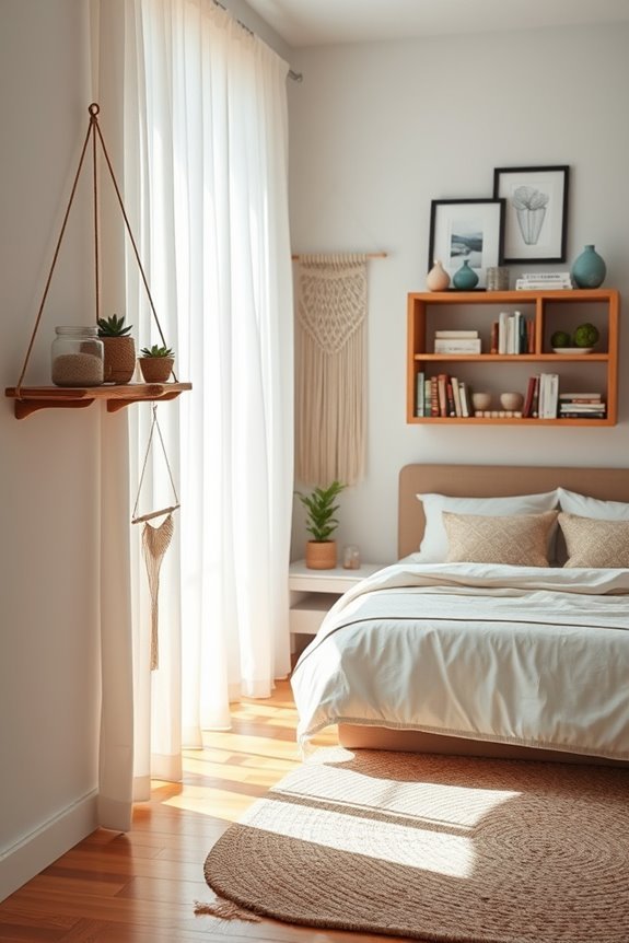 unique decor with shelving