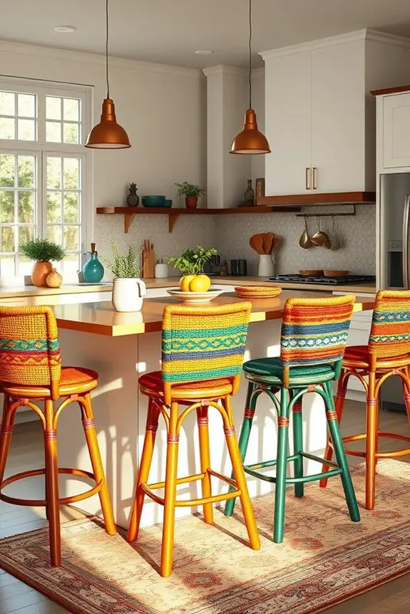 unique eclectic bar stools