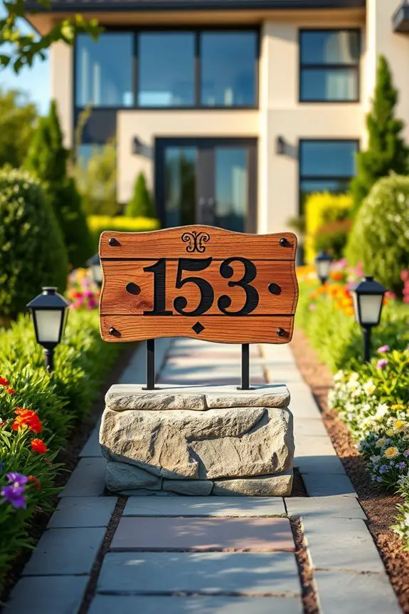 unique elegant address signage