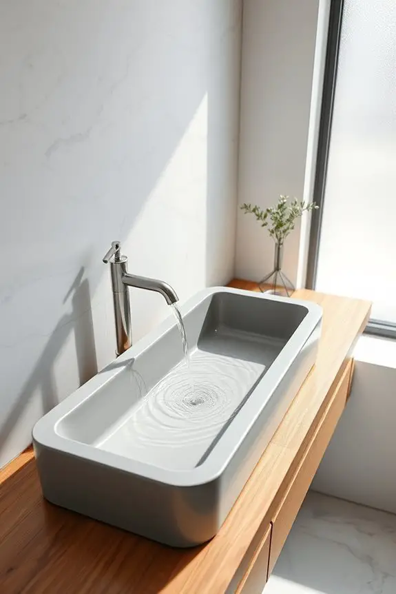 unique elongated bathroom sinks