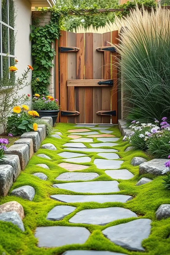 unique entrance path materials