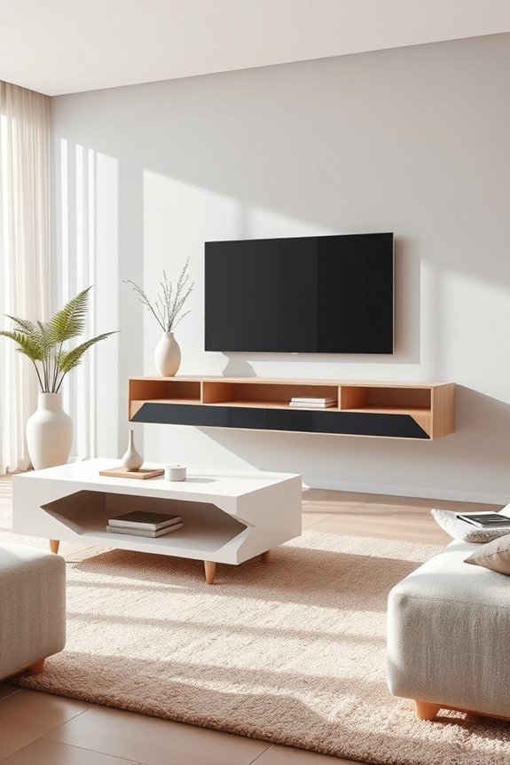 unique floating tv designs