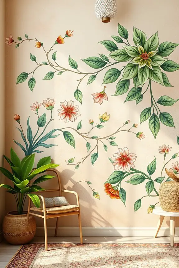 unique hand painted murals