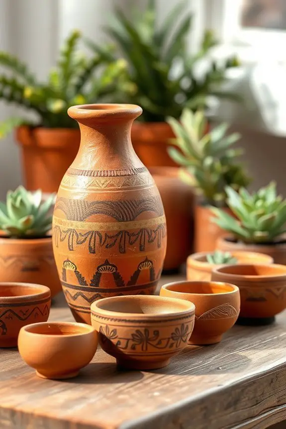unique handcrafted clay decor