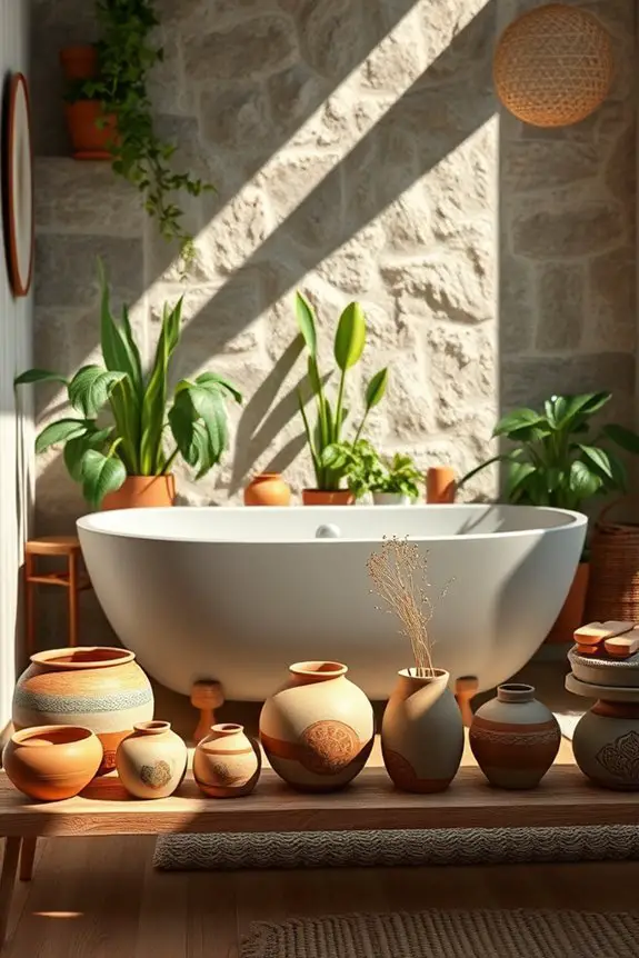 unique handcrafted pottery accents