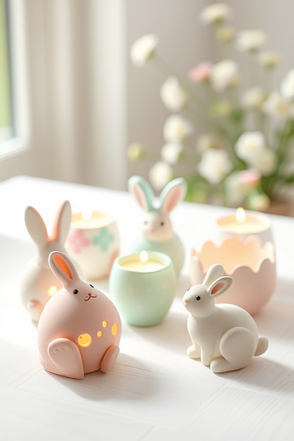 unique handmade clay candle holders