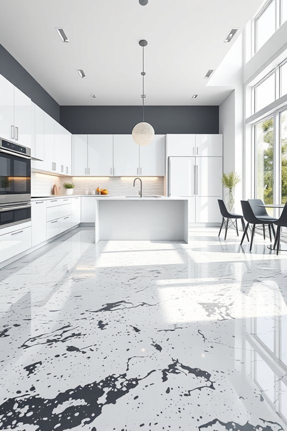 unique terrazzo kitchen flooring