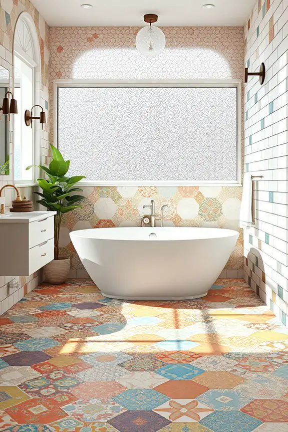 unique tile designs elevate bathrooms