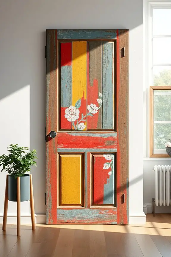 unique upcycled door art