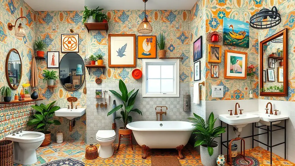 unique vibrant bathroom designs
