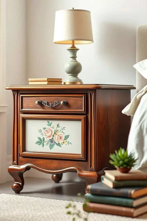 upcycled ball and claw nightstands