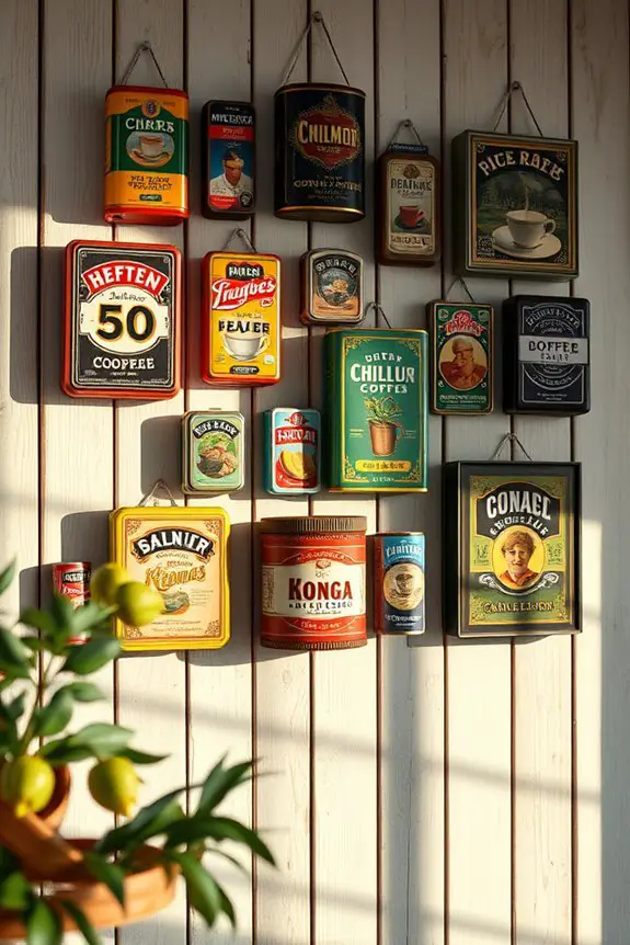 upcycled coffee tin art