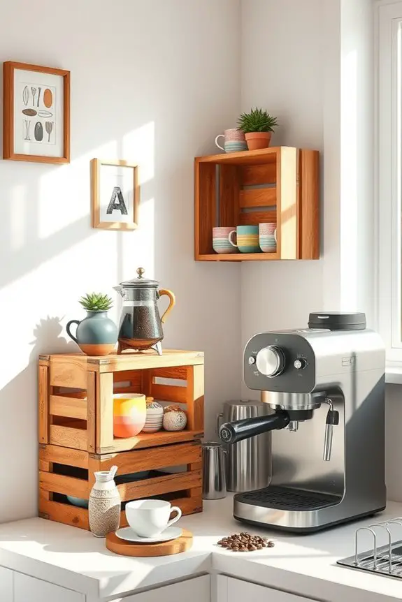 upcycled crates for storage
