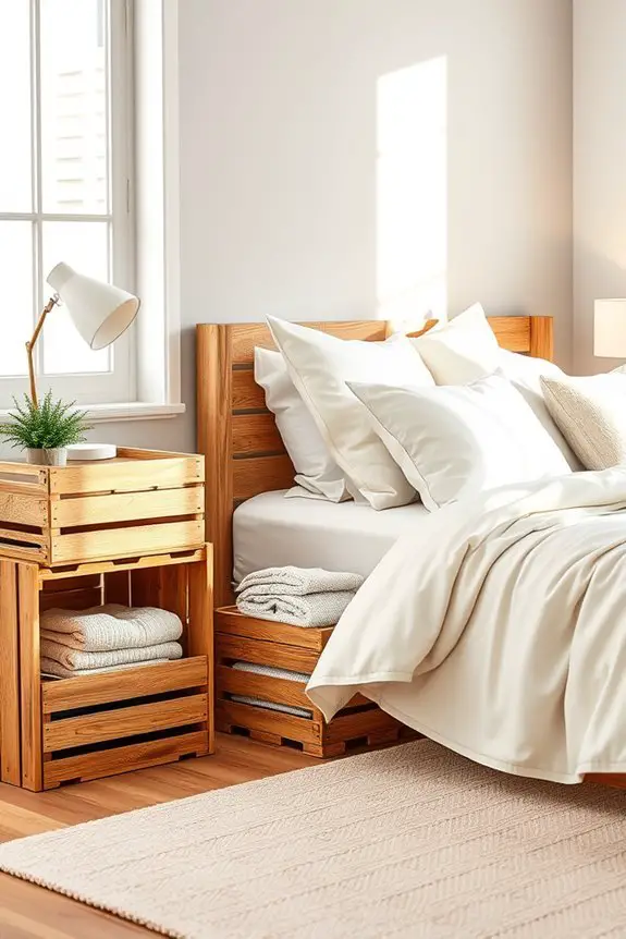 upcycled crates for storage