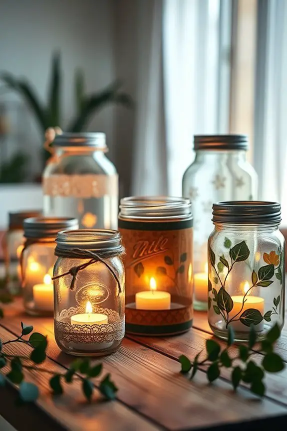 upcycled mason jar lanterns