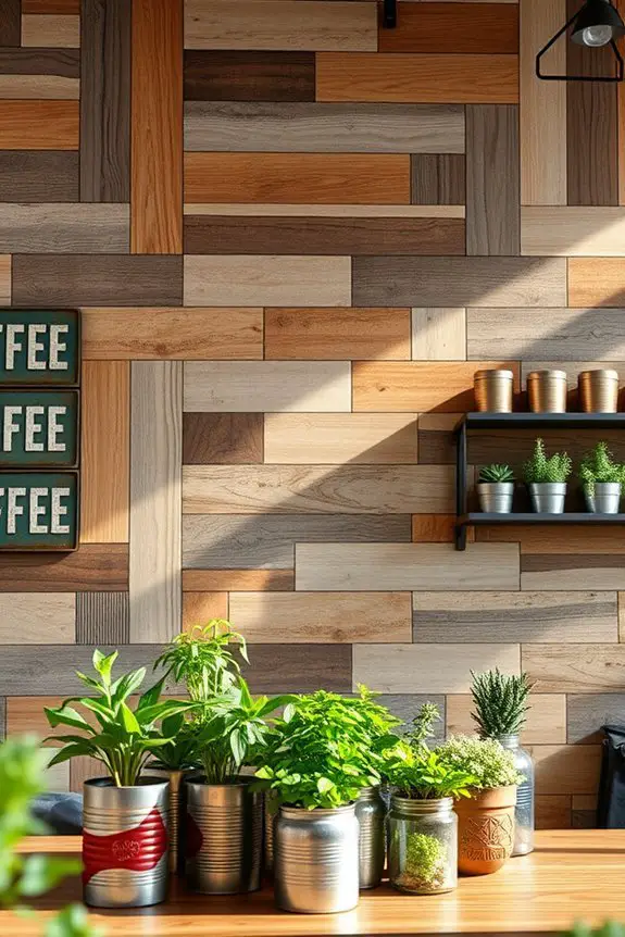 upcycled materials create atmosphere