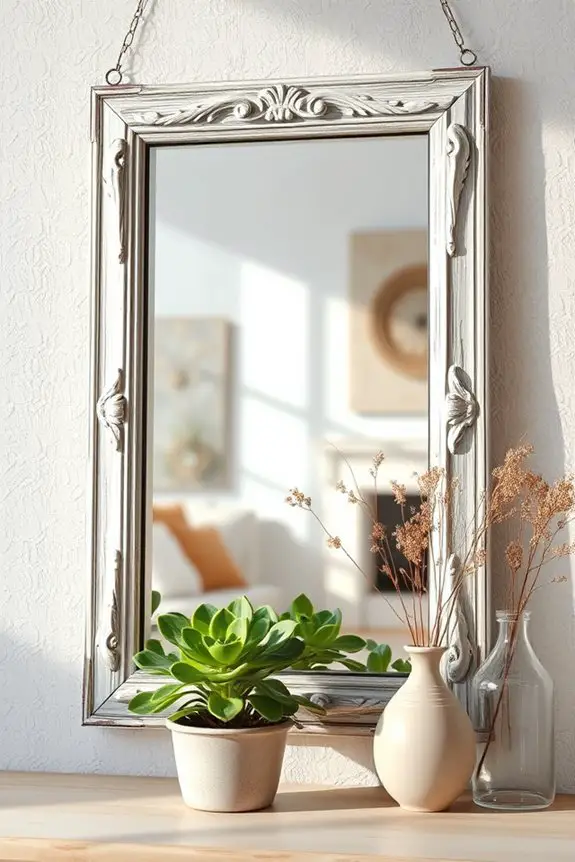 upcycled mirror from window
