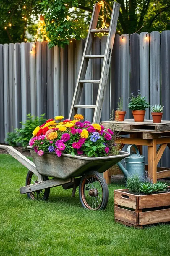 upcycled outdoor decor ideas