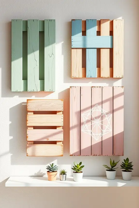 upcycled pallet art creation