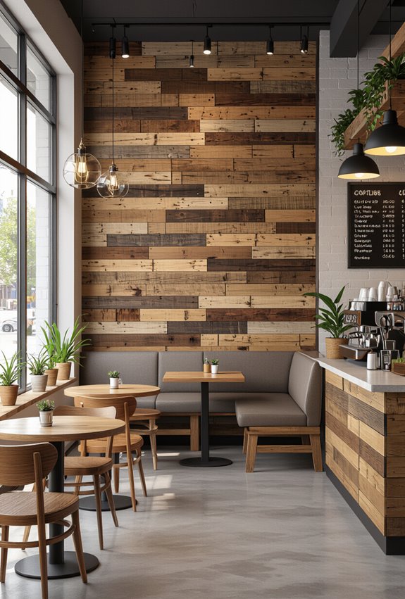 upcycled pallet textured feature