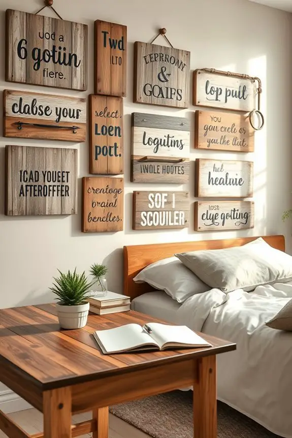 upcycled rustic wood signs
