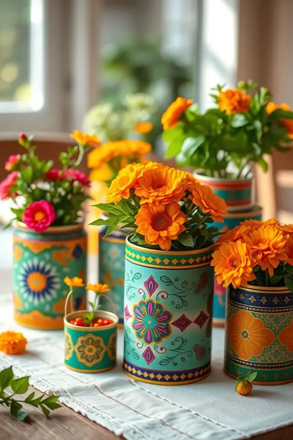 upcycled tin can decor