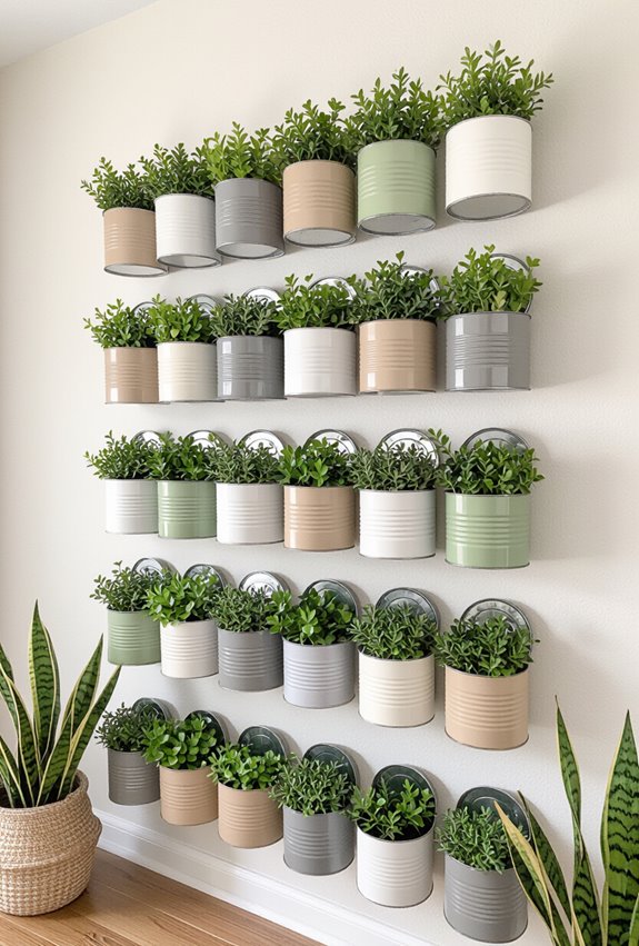 upcycled tin can planter