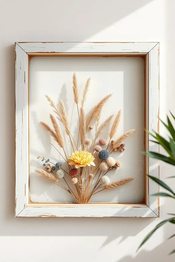 upcycled window frame art
