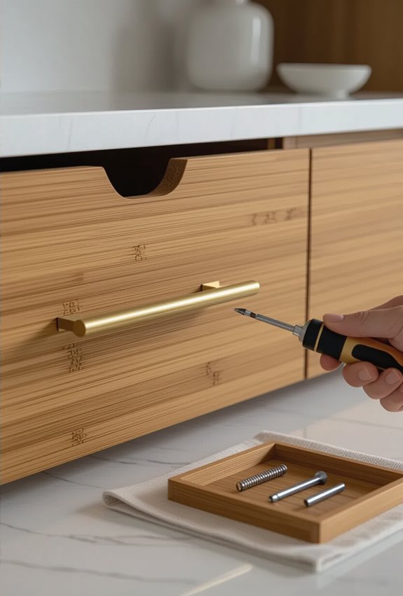 update bamboo cabinet hardware